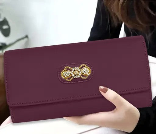 Girl's Synthetic PU-Leather Mobile Hand Clutch Handbag Handwallet Purses